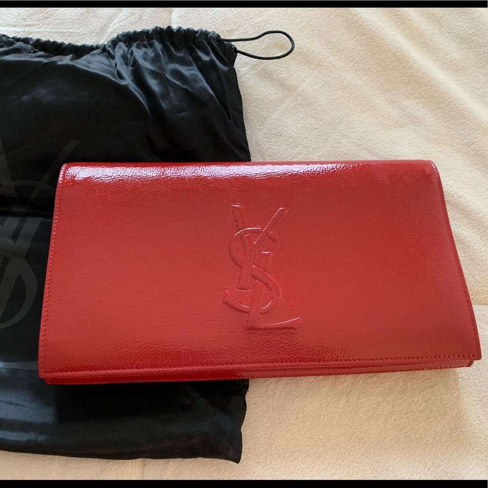 YSL clutch - red in PERFECT condition